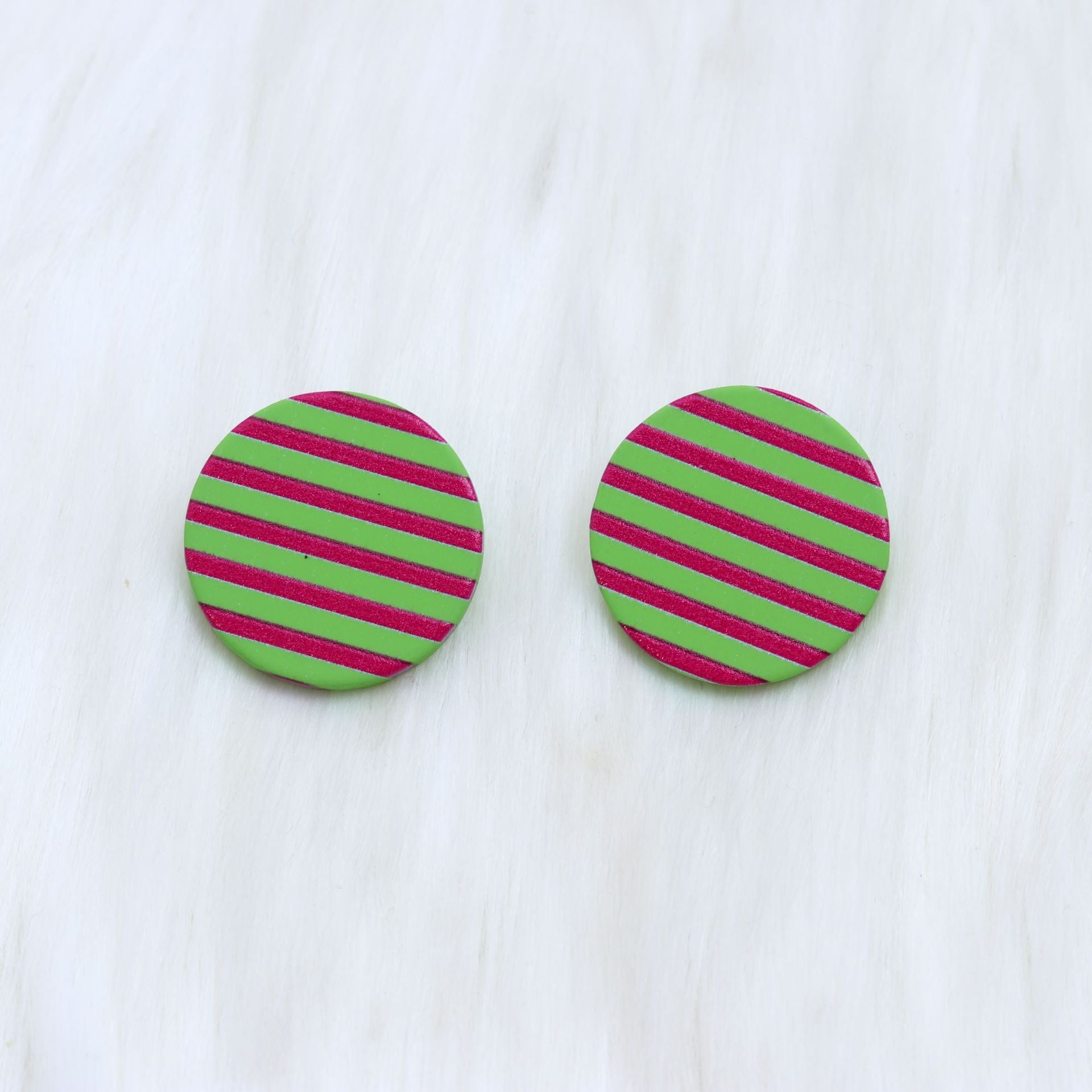 Wholesale Christmas Round Leopard Print Acrylic Earrings